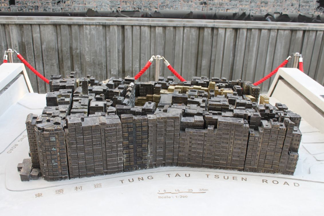 Modell der ehemaligen Kowloon Walled City